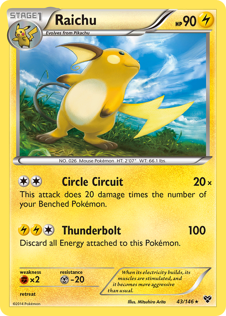 Raichu (43/146) [XY: Base Set] | Good Games Cannington
