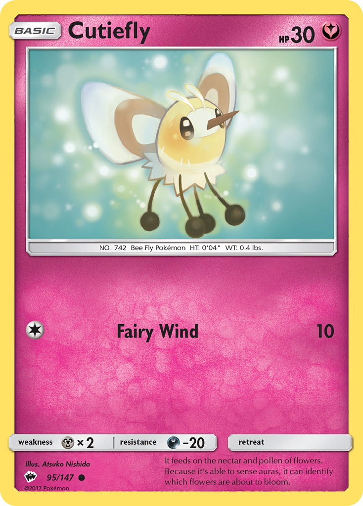Cutiefly (95/147) [Sun & Moon: Burning Shadows] | Good Games Cannington