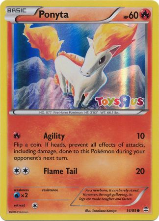 Ponyta (14/83) (Toys R Us Promo) [XY: Generations] | Good Games Cannington