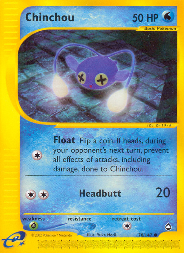 Chinchou (70/147) [Aquapolis] | Good Games Cannington