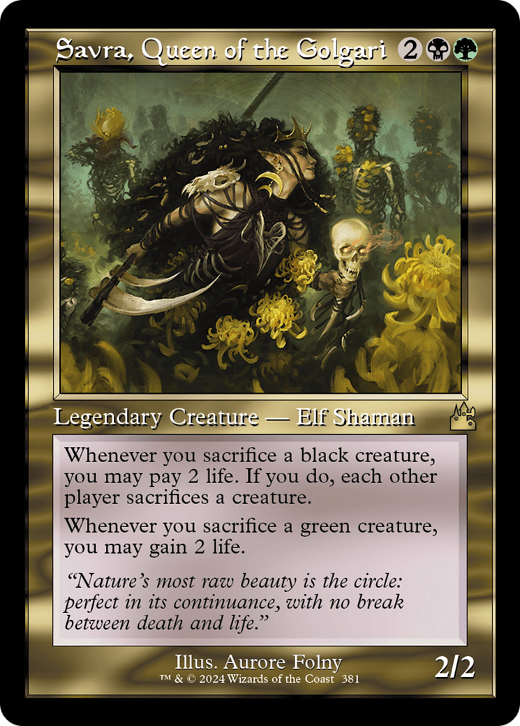 Savra, Queen of the Golgari (Retro Frame) [Ravnica Remastered] | Good Games Cannington