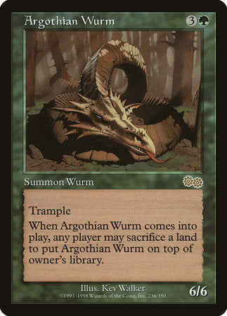 Argothian Wurm [Urza's Saga] | Good Games Cannington