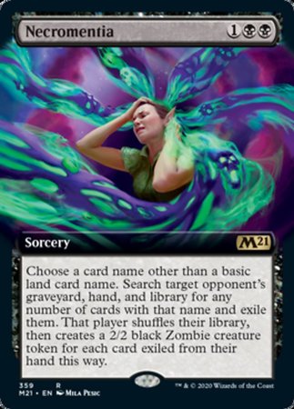 Necromentia (Extended Art) [Core Set 2021] | Good Games Cannington
