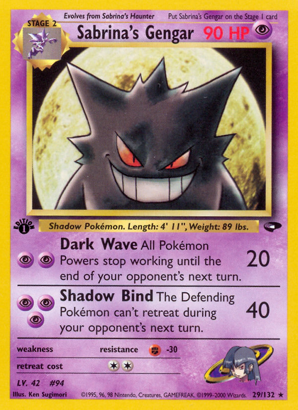 Sabrina's Gengar (29/132) [Gym Challenge 1st Edition] | Good Games Cannington