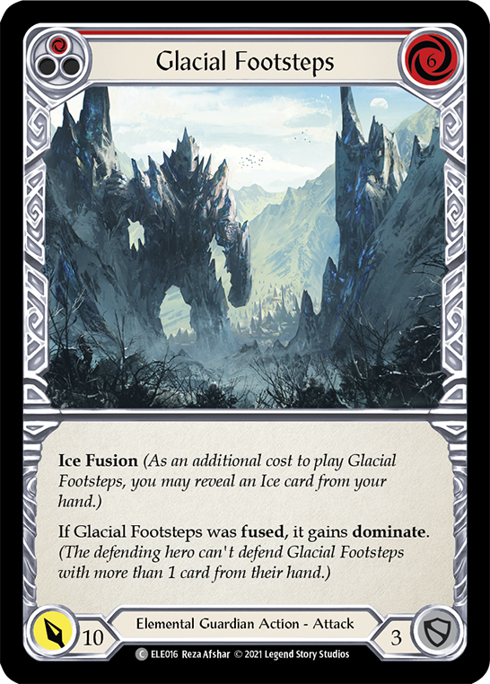 Glacial Footsteps (Red) [ELE016] (Tales of Aria)  1st Edition Rainbow Foil | Good Games Cannington