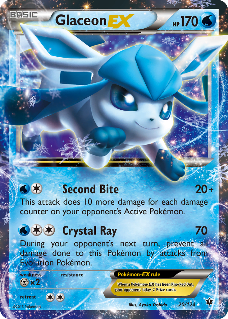Glaceon EX (20/124) [XY: Fates Collide] | Good Games Cannington