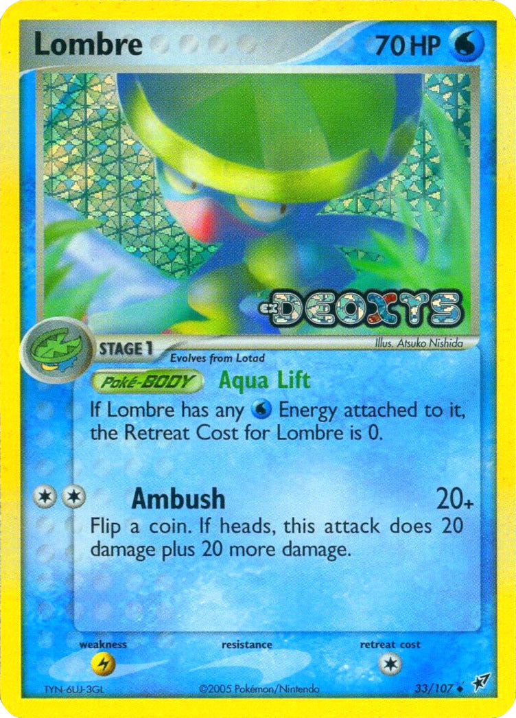 Lombre (33/107) (Stamped) [EX: Deoxys] | Good Games Cannington