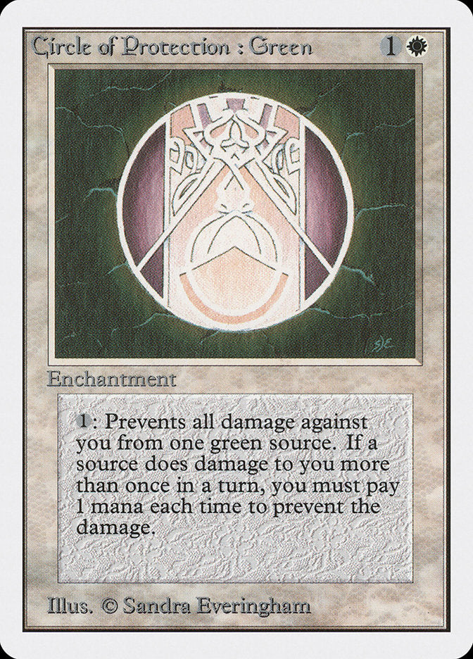 Circle of Protection: Green [Unlimited Edition] | Good Games Cannington