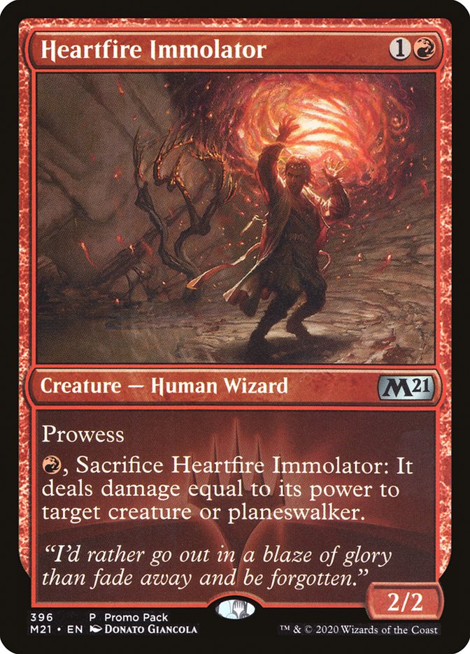 Heartfire Immolator (Promo Pack) [Core Set 2021 Promos] | Good Games Cannington