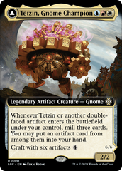 Tetzin, Gnome Champion // The Golden-Gear Colossus (Extended Art) [The Lost Caverns of Ixalan Commander] | Good Games Cannington