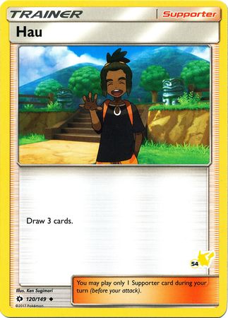 Hau (120/149) (Pikachu Stamp #54) [Battle Academy 2020] | Good Games Cannington