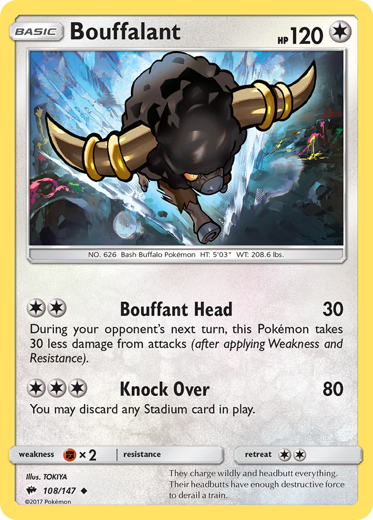 Bouffalant (108/147) [Sun & Moon: Burning Shadows] | Good Games Cannington