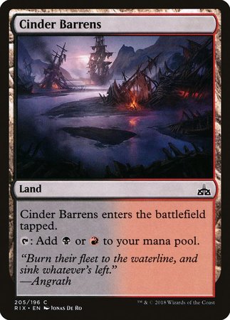 Cinder Barrens [Rivals of Ixalan] | Good Games Cannington