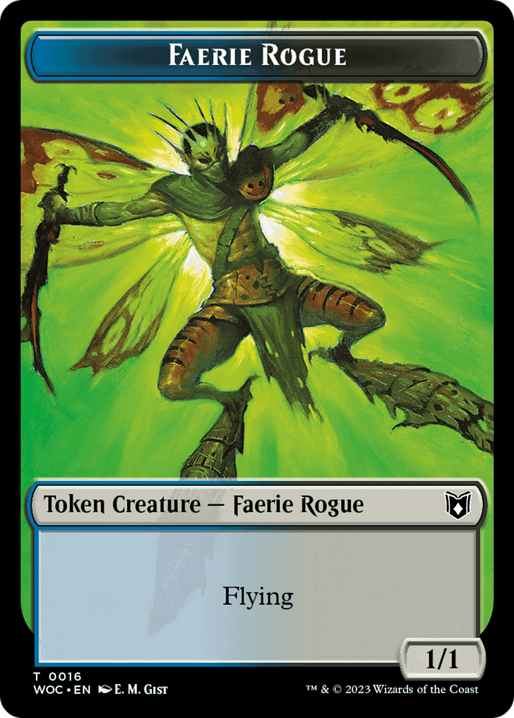 Faerie Rogue // Copy (0016) Double-Sided Token [Wilds of Eldraine Commander Tokens] | Good Games Cannington