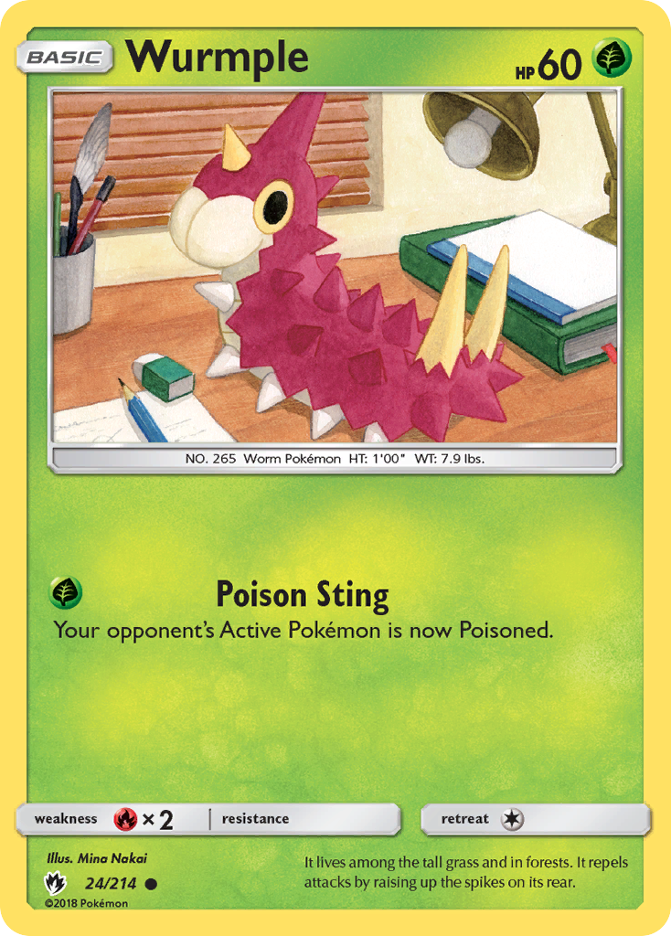 Wurmple (24/214) [Sun & Moon: Lost Thunder] | Good Games Cannington