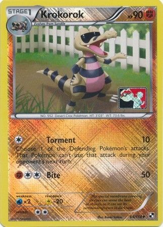 Krokorok (64/114) (League Promo) [Black & White: Base Set] | Good Games Cannington