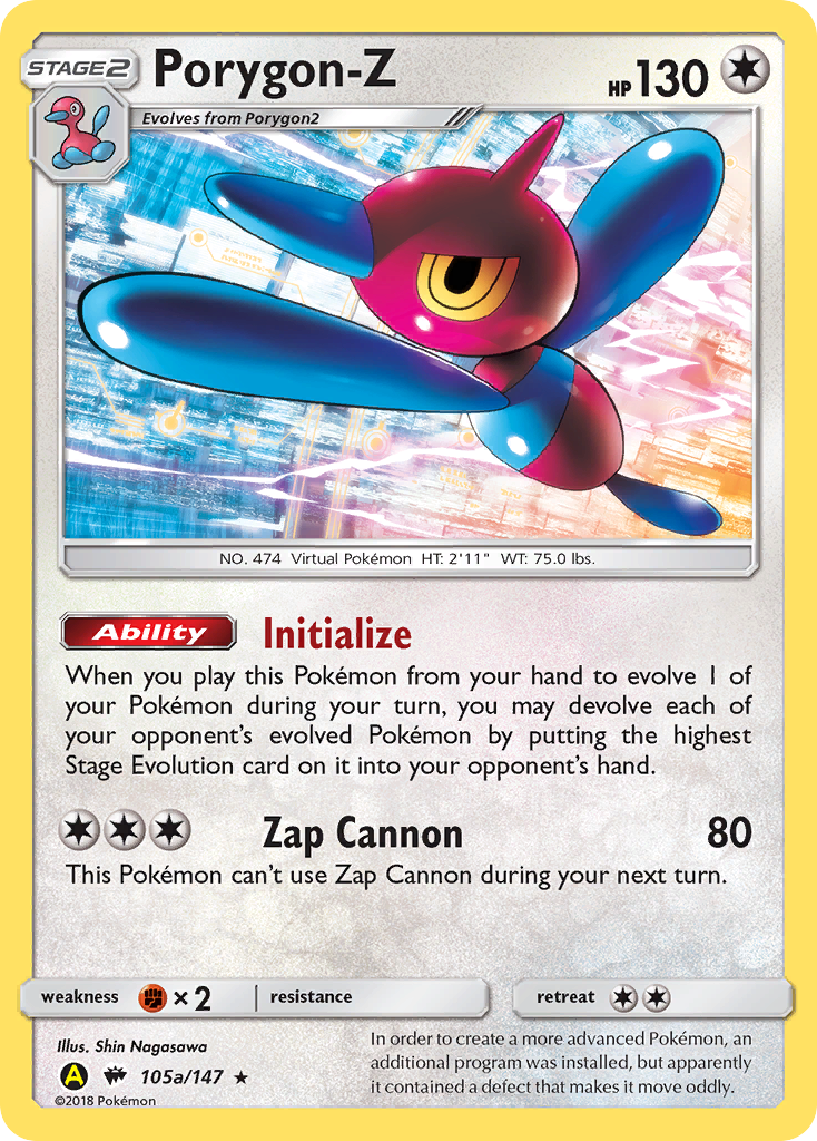 Porygon-Z (105a/147) (Alternate Art Promo) [Sun & Moon: Burning Shadows] | Good Games Cannington