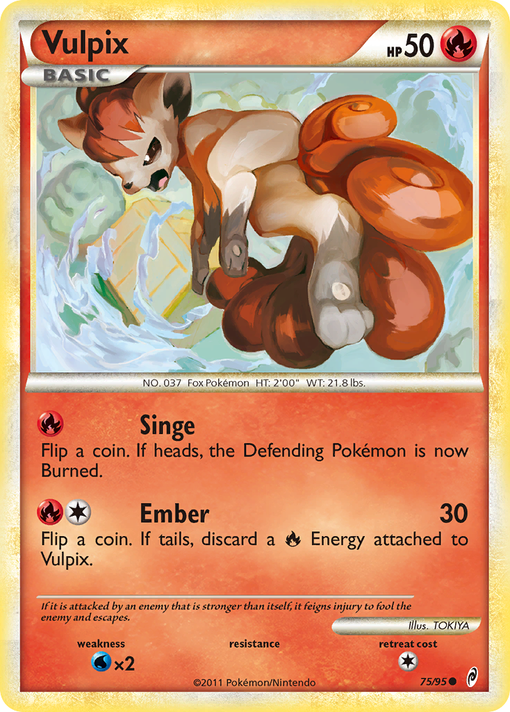 Vulpix (75/95) [HeartGold & SoulSilver: Call of Legends] | Good Games Cannington