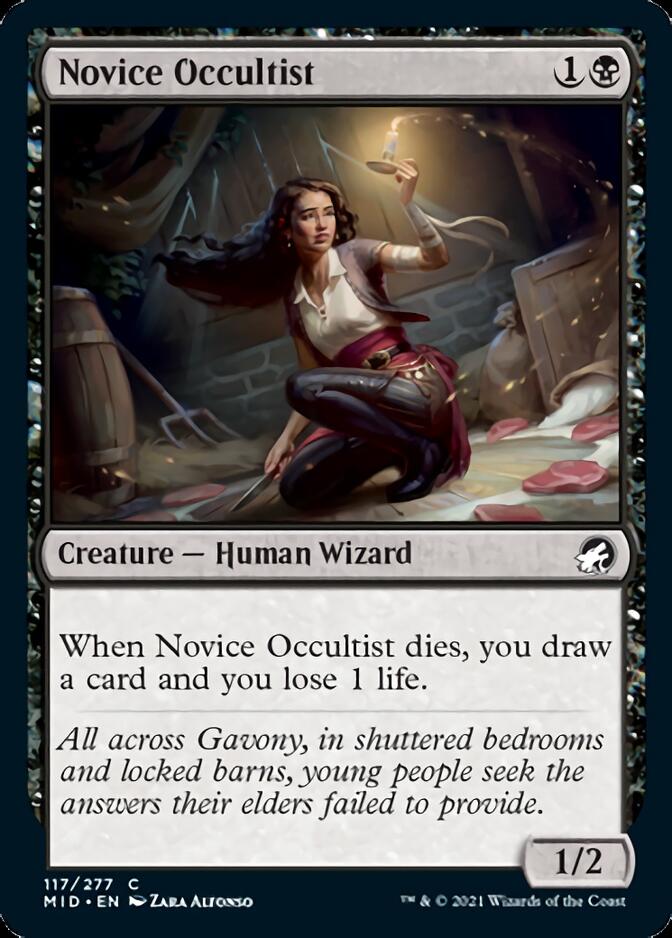 Novice Occultist [Innistrad: Midnight Hunt] | Good Games Cannington