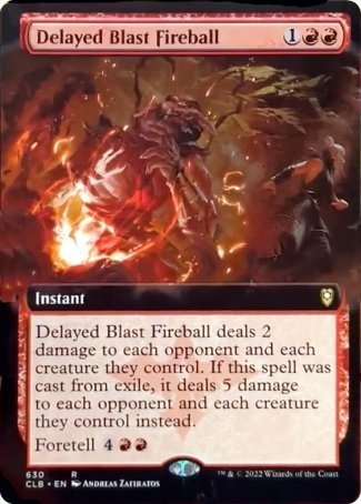 Delayed Blast Fireball (Extended Art) [Commander Legends: Battle for Baldur's Gate] | Good Games Cannington