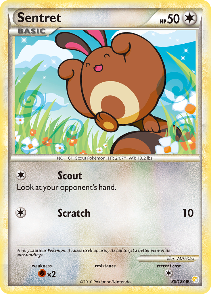 Sentret (80/123) [HeartGold & SoulSilver: Base Set] | Good Games Cannington