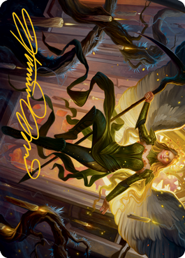 Sigarda, Champion of Light Art Card (Gold-Stamped Signature) [Innistrad: Midnight Hunt Art Series] | Good Games Cannington