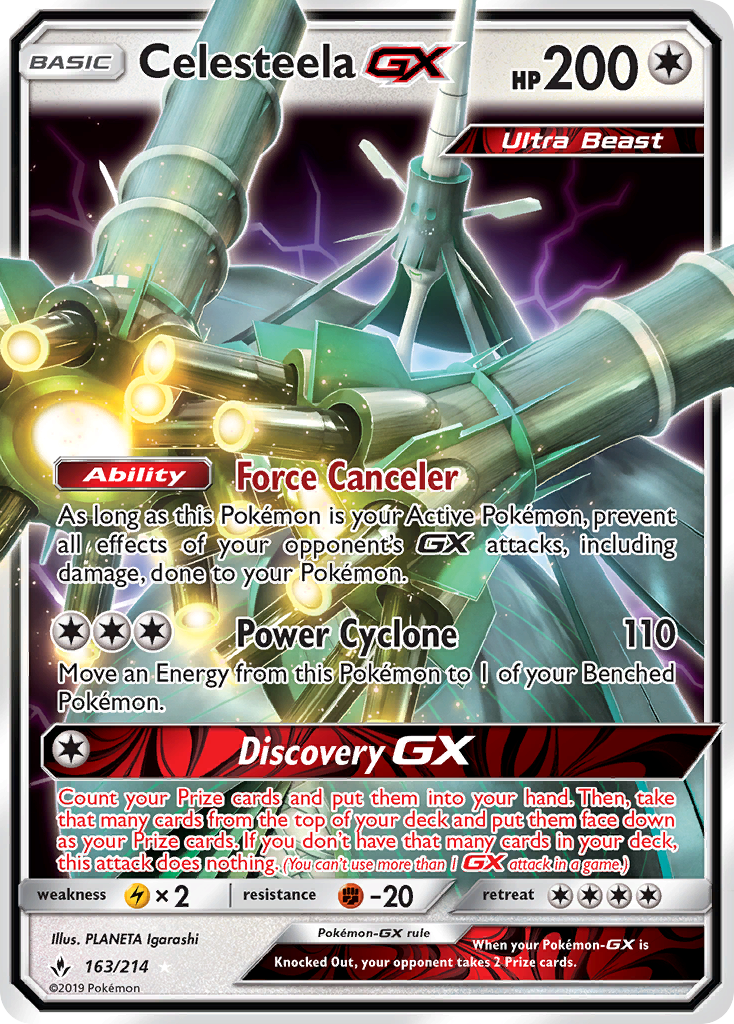Celesteela GX (163/214) [Sun & Moon: Unbroken Bonds] | Good Games Cannington