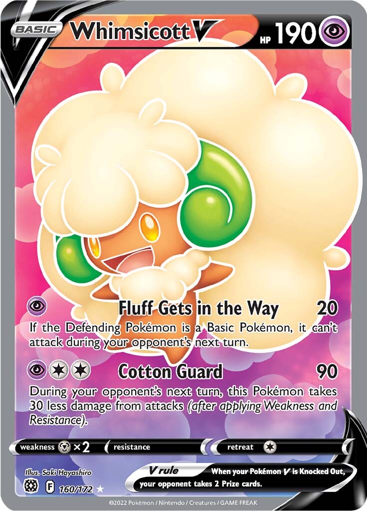 Whimsicott V (160/172) [Sword & Shield: Brilliant Stars] | Good Games Cannington