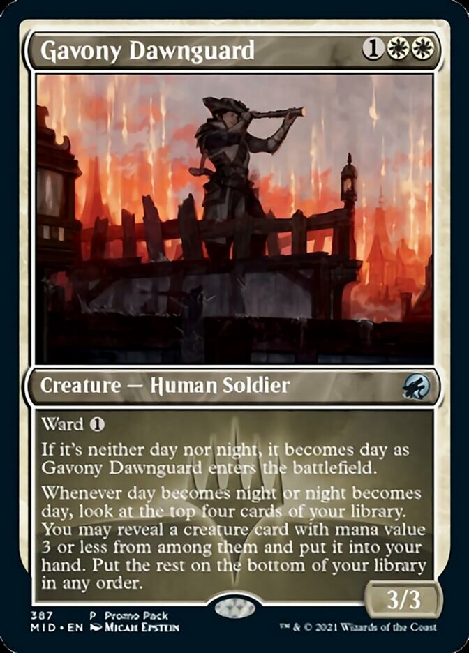 Gavony Dawnguard (Promo Pack) [Innistrad: Midnight Hunt Promos] | Good Games Cannington
