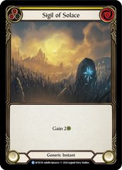 Sigil of Solace (Yellow) [U-WTR174] (Welcome to Rathe Unlimited)  Unlimited Rainbow Foil | Good Games Cannington
