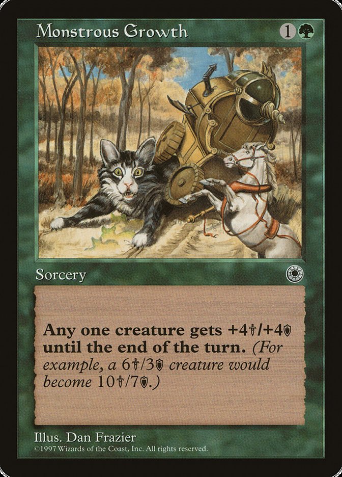 Monstrous Growth (No Flavor Text) [Portal] | Good Games Cannington
