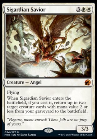 Sigardian Savior (Promo Pack) [Innistrad: Midnight Hunt Promos] | Good Games Cannington