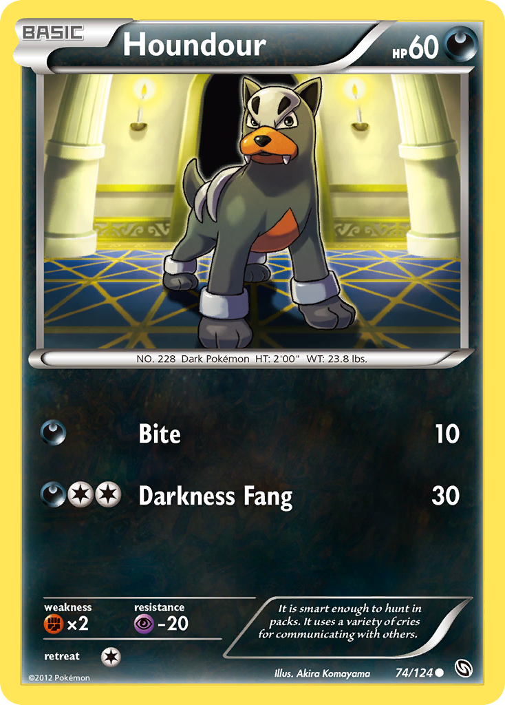 Houndour (74/124) [Black & White: Dragons Exalted] | Good Games Cannington