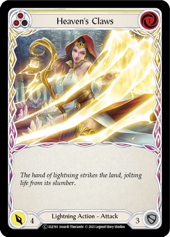 Heaven's Claws (Yellow) [U-ELE193] Unlimited Rainbow Foil | Good Games Cannington