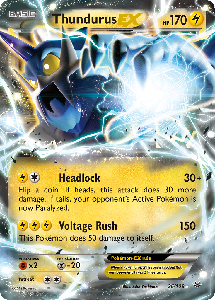 Thundurus EX (26/108) [XY: Roaring Skies] | Good Games Cannington