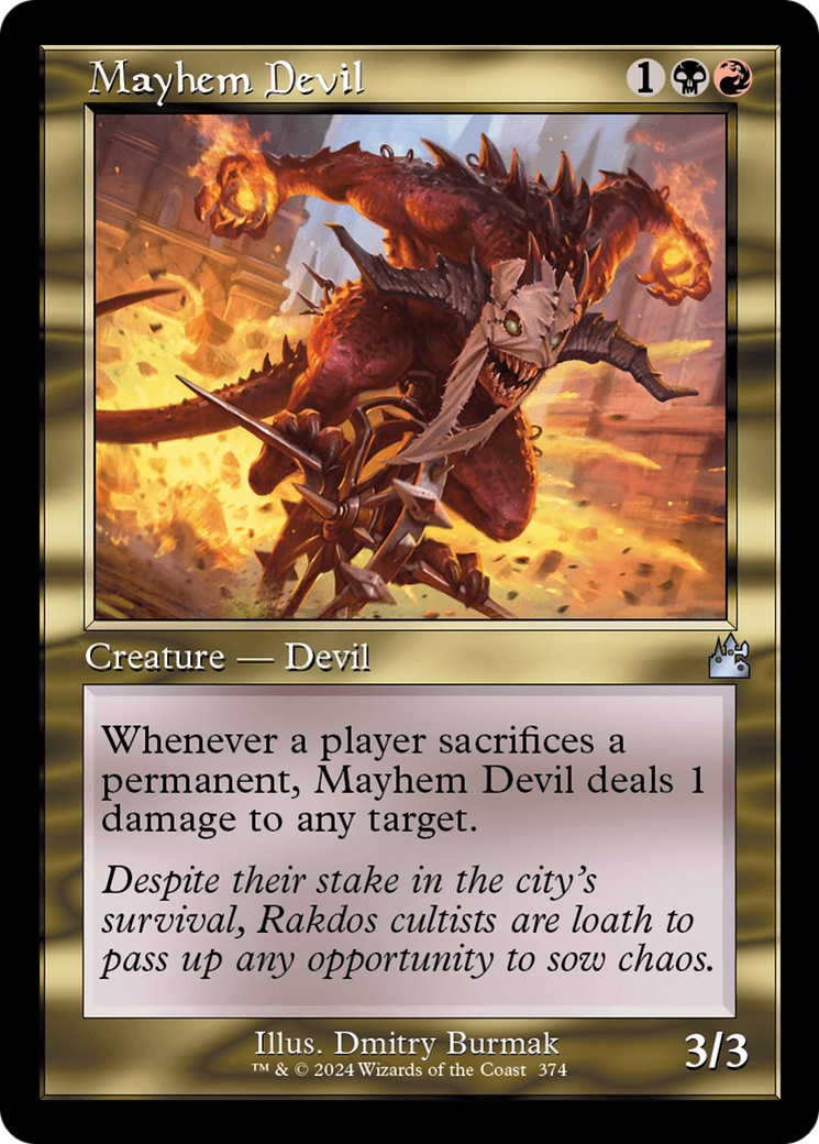 Mayhem Devil (Retro Frame) [Ravnica Remastered] | Good Games Cannington