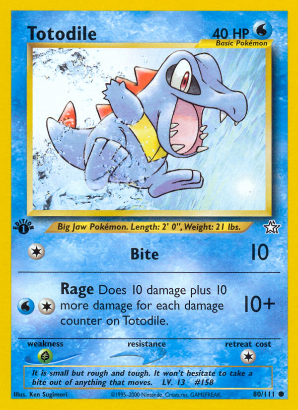 Totodile (80/111) [Neo Genesis 1st Edition] | Good Games Cannington