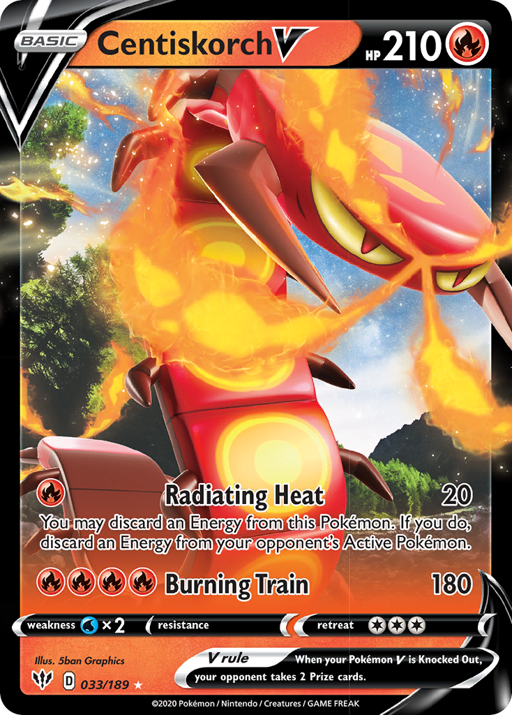 Centiskorch V (033/189) [Sword & Shield: Darkness Ablaze] | Good Games Cannington