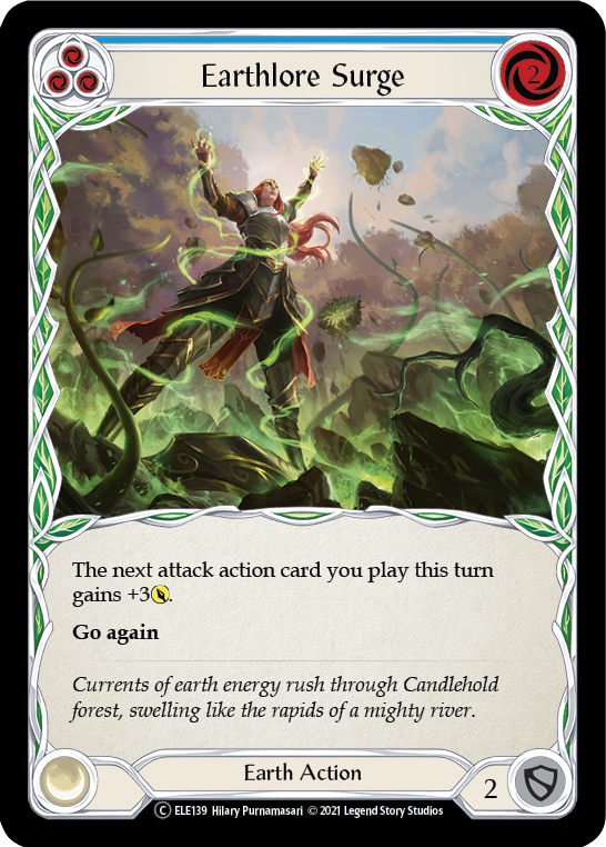 Earthlore Surge (Blue) [U-ELE139] Unlimited Rainbow Foil | Good Games Cannington
