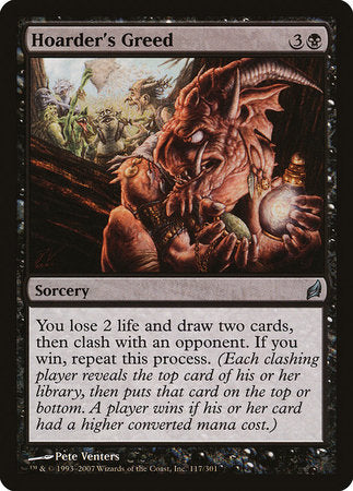 Hoarder's Greed [Lorwyn] | Good Games Cannington