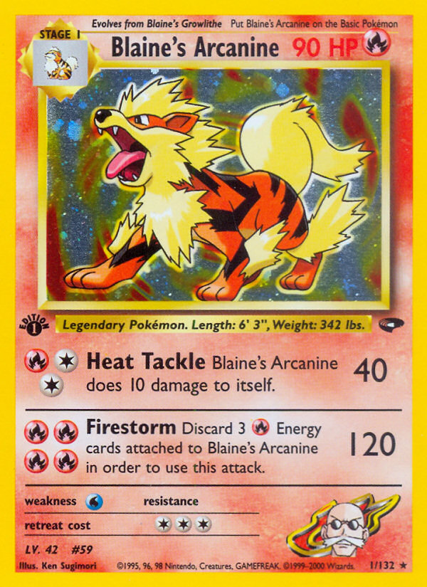 Blaine's Arcanine (1/132) [Gym Challenge 1st Edition] | Good Games Cannington