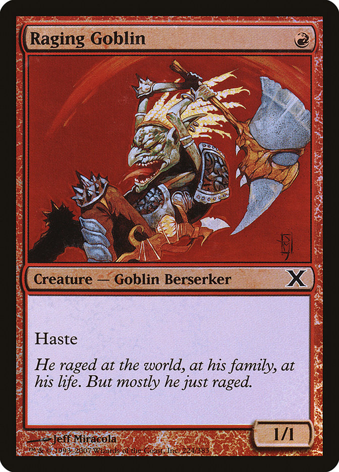 Raging Goblin (Premium Foil) [Tenth Edition] | Good Games Cannington