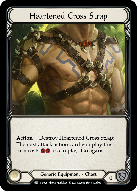 Heartened Cross Strap [PSM005] (Monarch Prism Blitz Deck) | Good Games Cannington