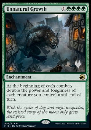 Unnatural Growth (Promo Pack) [Innistrad: Midnight Hunt Promos] | Good Games Cannington
