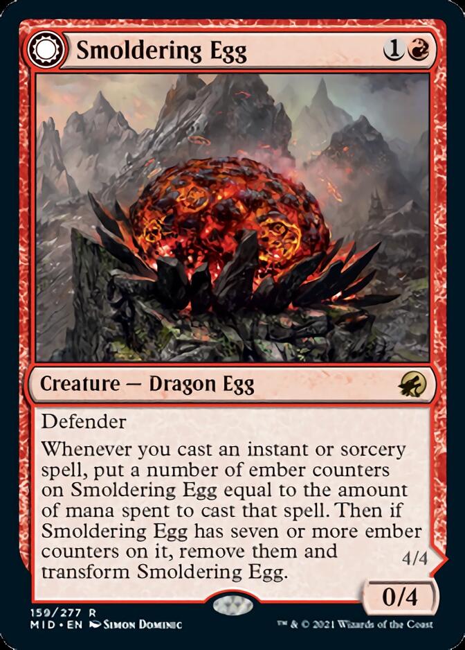 Smoldering Egg // Ashmouth Dragon [Innistrad: Midnight Hunt] | Good Games Cannington