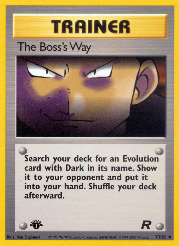 The Boss's Way (73/82) [Team Rocket 1st Edition] | Good Games Cannington