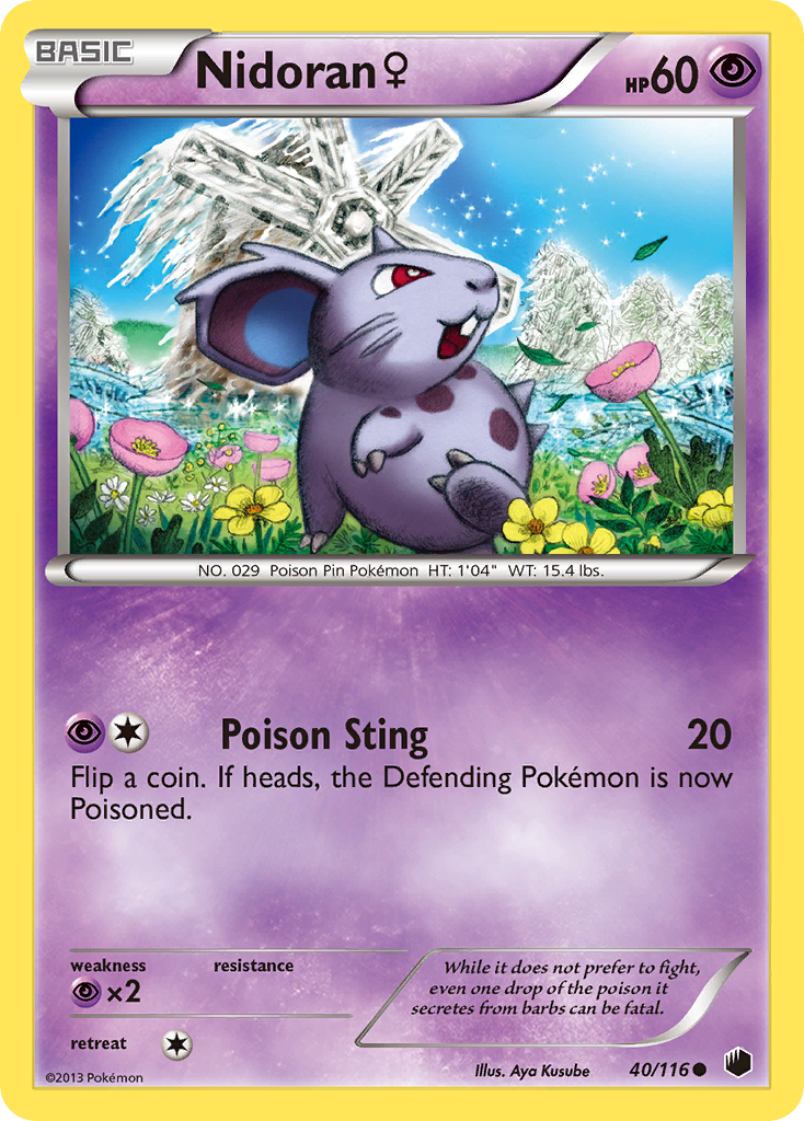 Nidoran (40/116) (Female) [Black & White: Plasma Freeze] | Good Games Cannington
