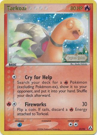 Torkoal (27/92) (Stamped) [EX: Legend Maker] | Good Games Cannington