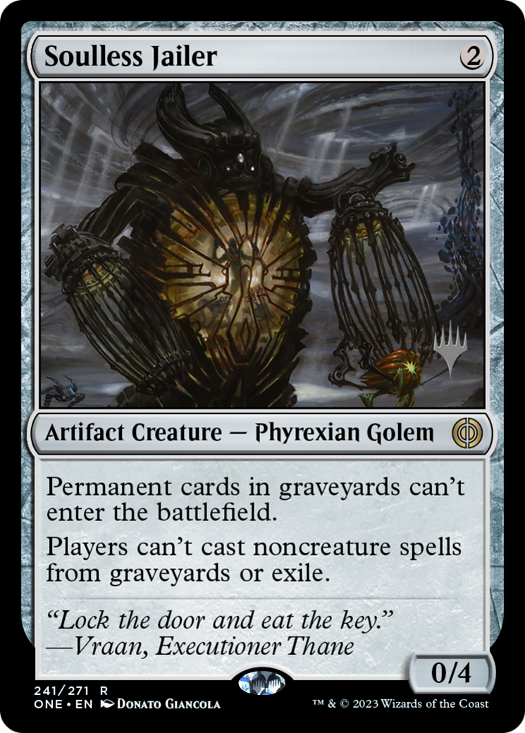 Soulless Jailer (Promo Pack) [Phyrexia: All Will Be One Promos] | Good Games Cannington