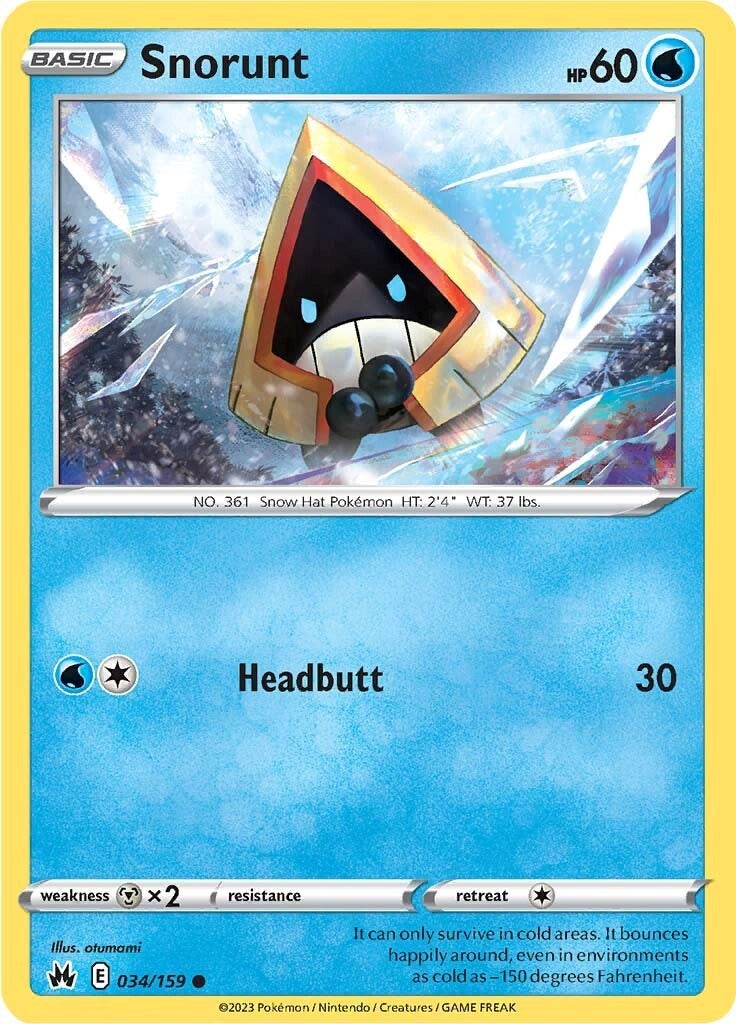 Snorunt (034/159) [Sword & Shield: Crown Zenith] | Good Games Cannington